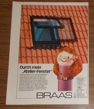 Seltene Werbung BRAAS Atelier-Fenster 1978
