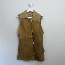 Vintage Lederweste Pelzweste