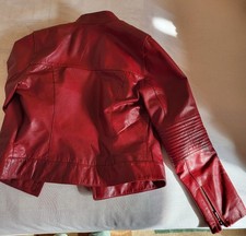 Lederjacke Bordeauxrot Grösse