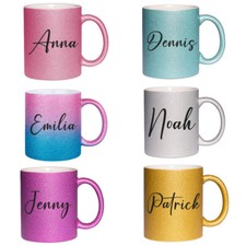 Glitzertasse mit Namen