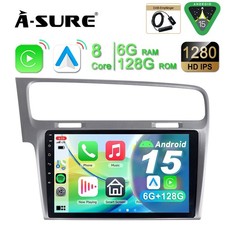 6+128GB Android 14 AutoRadio Carplay Navi DAB+Für VW Golf VII Variant 2012-2017