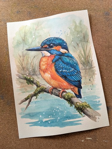 Aquarell eisvogel - aquarell,