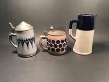 3 x Jugendstil Keramik Krüge