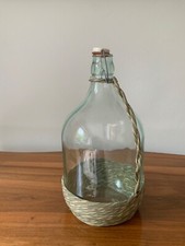Vintage Ballon Korb- Flasche mit Korb-Bastgeflecht Deko Gärballon Rotwein