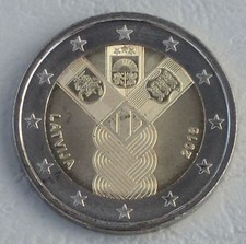 2 Euro Gedenkmünze Lettland