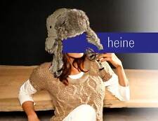 Mütze Webpelz beige Flieger-Optik Gr. 57/58 (M/L) "HEINE"  NEU