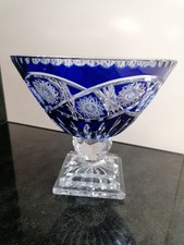 schwere Kristall Schale, Schüssel auf Fuß 3,1 kg
