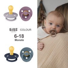 BIBS Colour 6-18 M Kirschform Schnuller Beruhigungssauger Cherry Rund Latex 2er