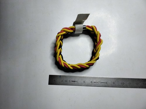 Armband schwarz rot gold - schwarz,