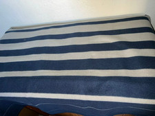 Wohndecke  Kuscheldecke  Plüschdecke Mikrofaser blau grau gestreift 120x140cm