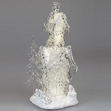 Haus mit Schnee 45 cm Acryl