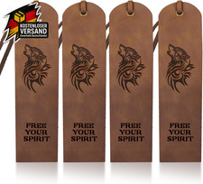 Leder Lesezeichen Wolf Totem