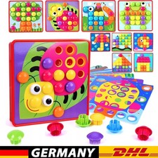 Mosaik Steckspiel Steckmosaik Kreativ Spielzeug Steckpuzzle feinmotorik Stecker.
