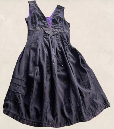 Kleid lila taillierter - kleid,