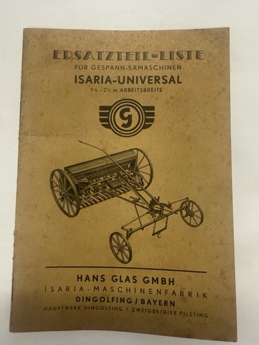 Ersatzteilliste hans glas - ersatzteilliste,