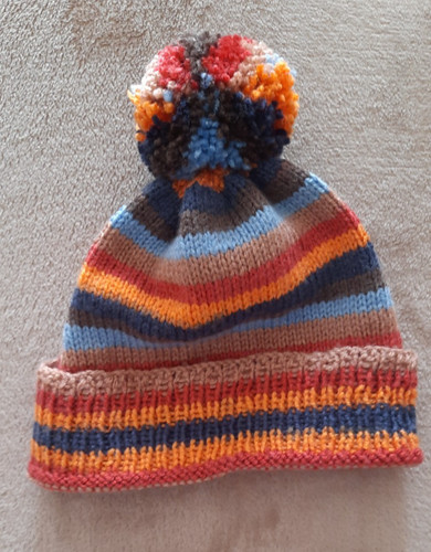 Mütze mit bommel - mit, unikat