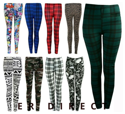 Damen bedruckte leggings volle - bedruckte,