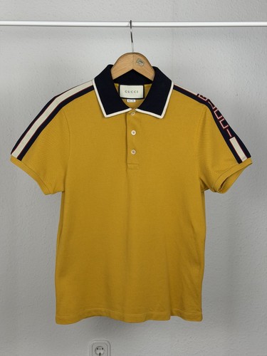 Gucci yellow cotton polo - yellow,