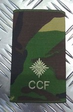 Original British Army Woodland Camo CCF 2nd LIEUTENANT Rank Slide /Epaulette