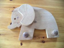 kleine Kinder Wandgarderobe Elefant - Holz
