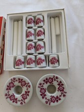 "Funny Design" 70er Mini Porzellan Leuchter Kerzenständer mit Originalkarton