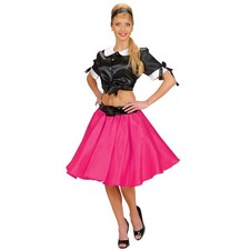 Rock 'n Roll Rock Fifties Petticoat rosa Tellerrock Rockabilly Skirt Satinrock 