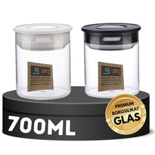 700ml Vakuum Kräuter Glas +Boveda 58% Aufbewahrung Vorratsglas Ernte luftdicht