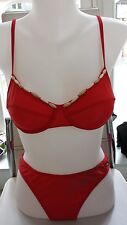 Solar Bikini rot mit Perlen  neu   Größe 38 ❤️