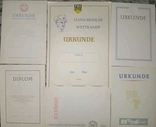 DDR Urkunden Konvolut blanko