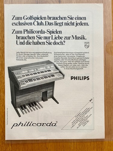 Philips philicorda heimorgel - philicorda,