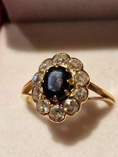 Altschliff Diamantring 750