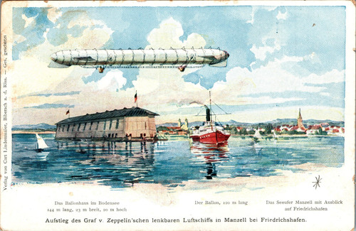 Litho zeppelin der aufstieg - zeppelin,