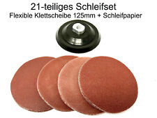 Profi Klettscheiben SET Stützteller + Schleifpapier für Winkelschleifer 125mm
