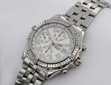 NEUWERTIG!!! NOS VINTAGE BREITLING WINDRIDER CROSSWIND REF. : A13055 PAPIERE/BOX