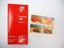 Preisliste 140 ab 1986 Welger