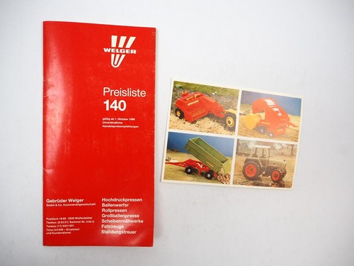 Preisliste 140 1986 welger - 140,