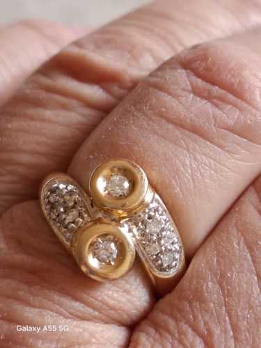 Gold ring 585 mit - mit, brillianten