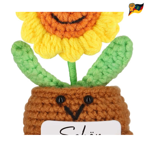Gestrickte sonnenblume - gestrickte,