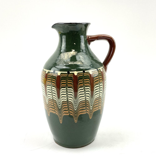 Vintage keramikvase grün - keramikvase,