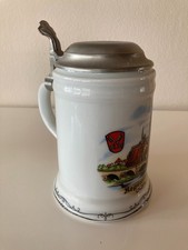 Bierkrug aus Porzellan mit