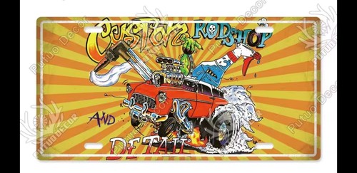 Plate rat fink - us, hot