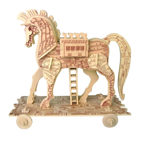 Trojanisches pferd holzbausatz - pferd,