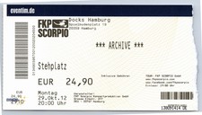 Archive ticket 2012 tour - archive,