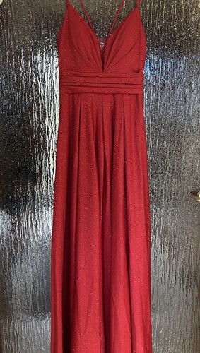 Damen kleid rot glitzer - damen,