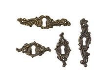 Schlüsselschild Antik Stil Möbel Beschlag Schlüsselblende Metall Patina