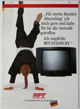 RFT Stassfurt Werbetafel Pappe