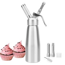 Profi Edelstahl Sahnesyphon Sahnespender Espuma Flasche Sahne Sprühflasche 500ML