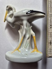 Porzellan Figur Storch Antik Made In Romania Arpo
