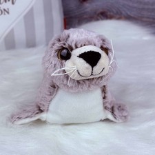 Plüsch Seehund braun/weiß