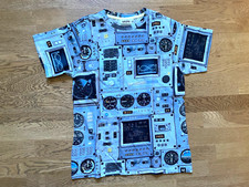 MOLO T-Shirt Gr 164 Cockpit Motiv für Jungen 13-14 Jahre Kurzarmshirt grau Pilot